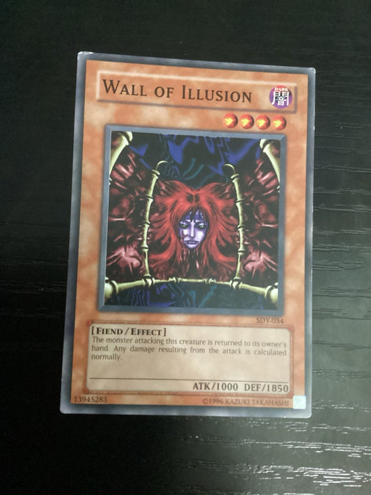 Yu-Gi-Oh TCG Wall Of Illusion SDY-034 Unlimited Regular Common Card Played HP