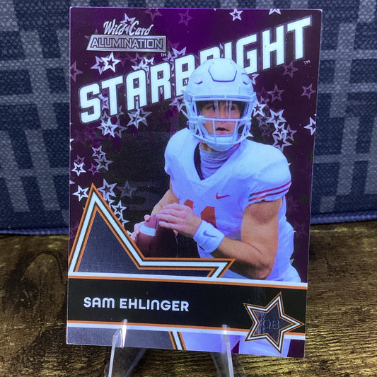 Sam Ehlinger Rookie (RC) - 2021 Wild Card Alumination Purple Starbright SB-44