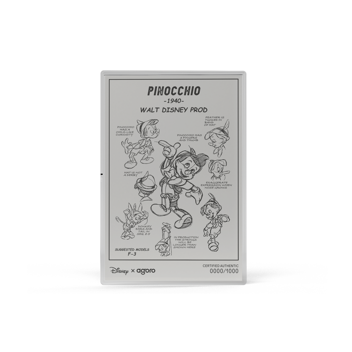 2026 Agoro Disney Pinocchio 3/4oz Silver Coin + 5g Silver Foil Boxed Set NEW