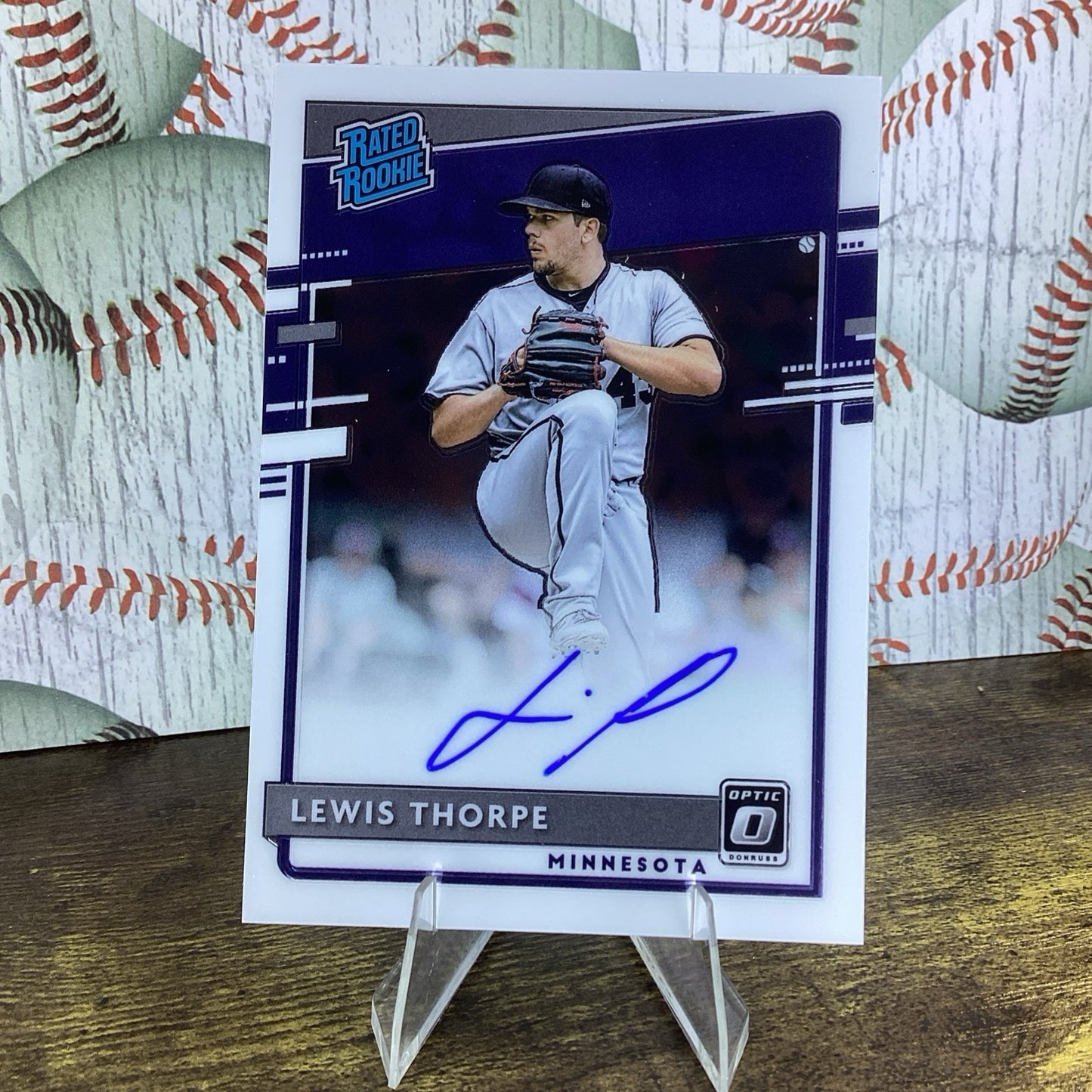 2020 Donruss Optic Rated Rookie Autograph Lewis Thorpe Minnesota Twins #RRS-LT