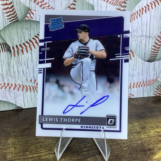 2020 Donruss Optic Rated Rookie Autograph Lewis Thorpe Minnesota Twins #RRS-LT