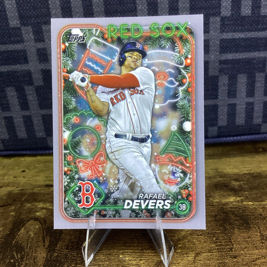 2024 Topps Holiday #H151 Rafael Devers Holiday Tree Boston Red Sox