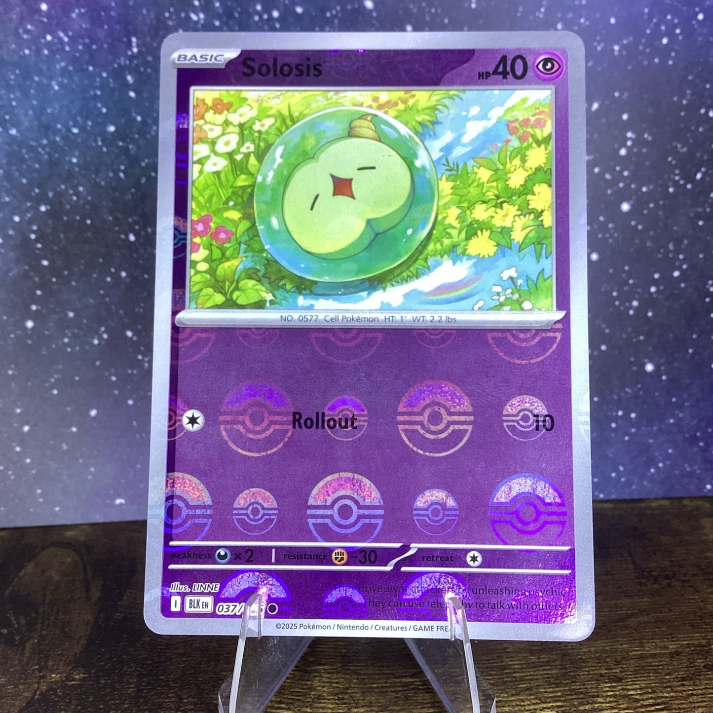 Solosis Pokeball 037/086 Black Bolt English Pokemon Card TCG