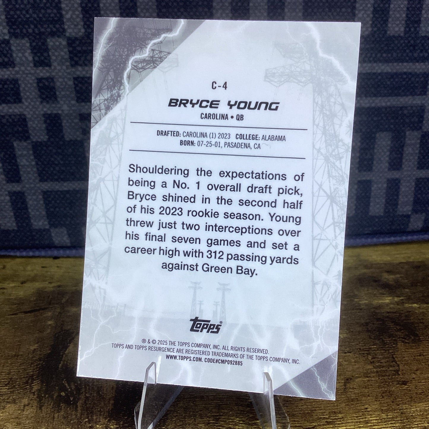 2025 Topps Resurgence Navy Surge Bryce Young /275 CONDUCTORS