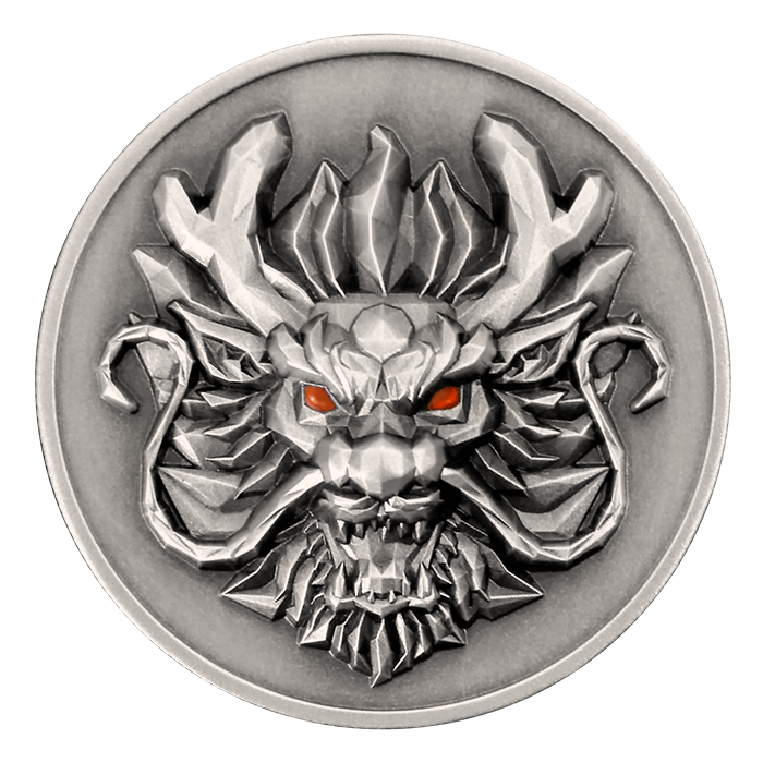 2024 Fiji Year of the Dragon 3D UHR Antiqued 1 oz Silver Coin