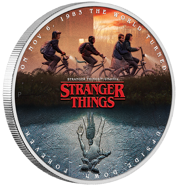 2026 Tuvalu Stranger Things The Upside Down 1 oz Silver Colorized Coin NGG MS70