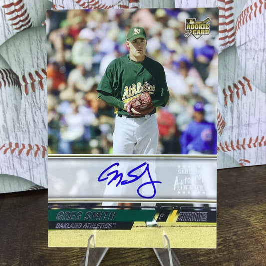 Greg Smith signed auto 2008 Topps Certified Autograph Stadium Club Card NM
