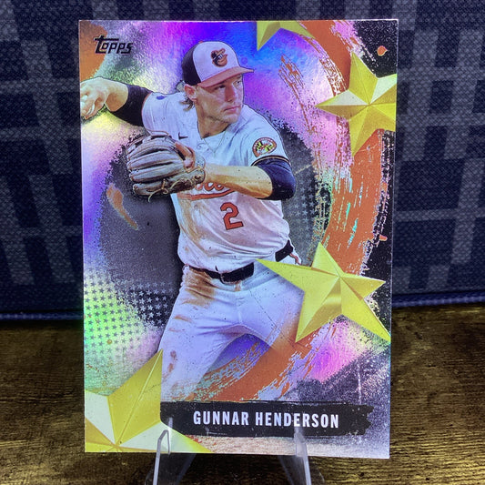 Gunnar Henderson Stars Of MLB Foil 2025 Topps Series 1 SMLB-12 Baltimore Orioles