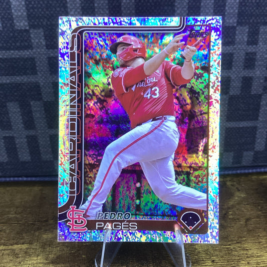 PEDRO PAGES 2025 Topps Series 1 HOLO FOIL PARALLEL #252 Cardinals