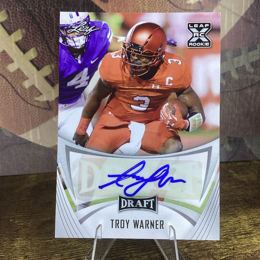 2021 Leaf Draft Troy Warner Auto autograph Rookie Card RC BA-TW2