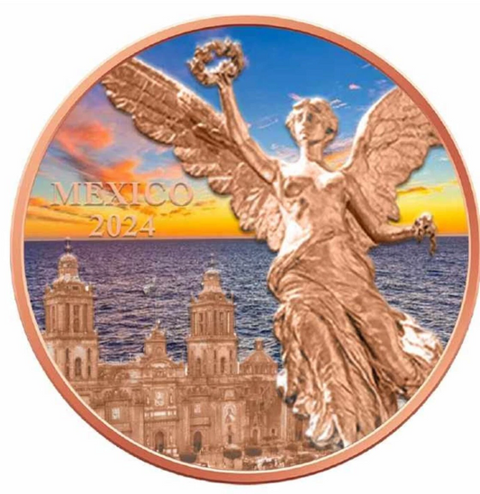 2024 Libertad Sunset Colorized 1 oz Copper Round