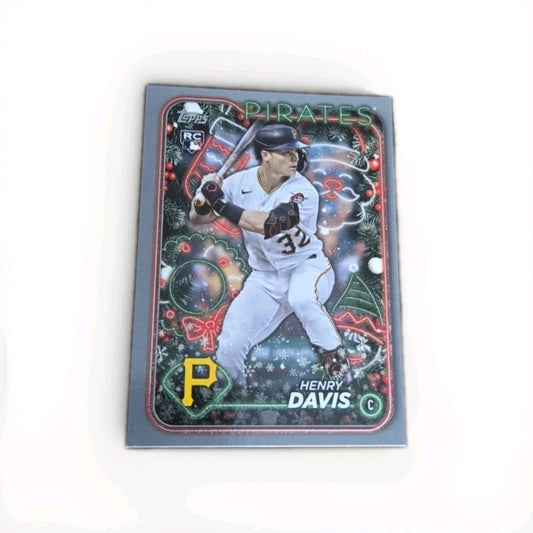 HENRY DAVIS 2024 TOPPS HOLIDAY #H187 SILVER GLITTER ROOKIE RC PIRATES