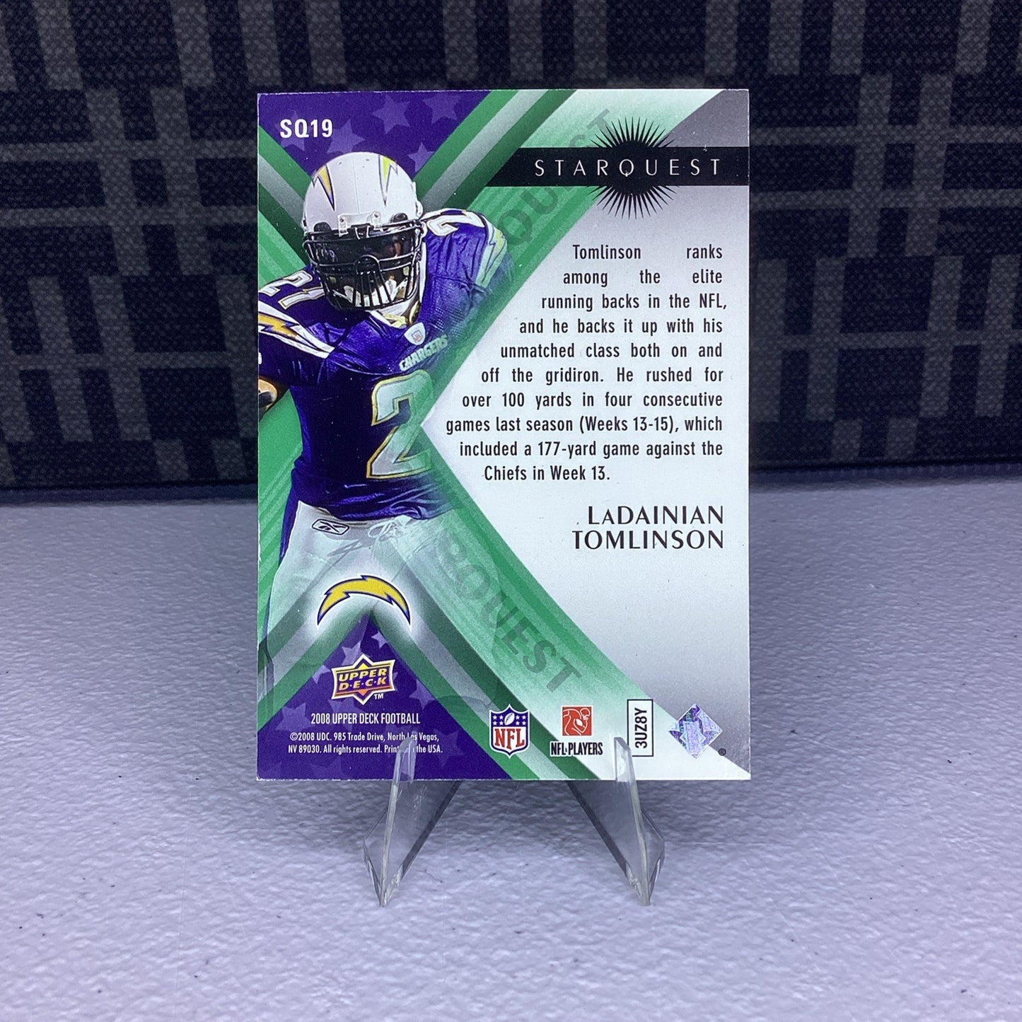2008 Upper Deck Starquest Rainbow Green LaDainian Tomlinson #SQ19 HOF