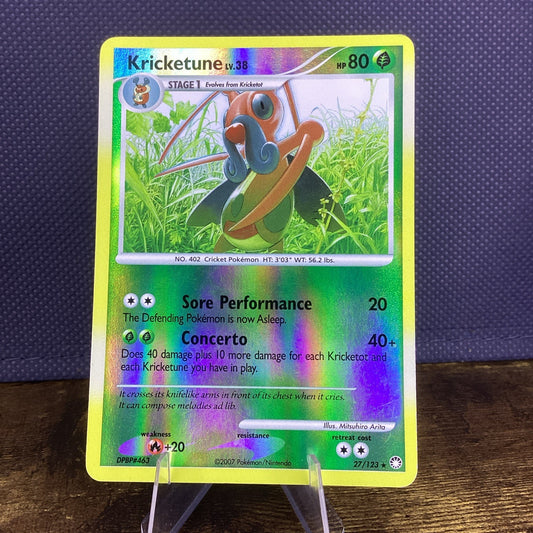 Kricketune 27/123 Rare Reverse Holo Pokemon Card Mysterious Treasures - HP