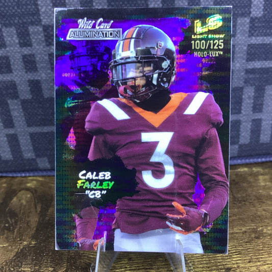 2021 Wild Card Alumination Light Show Holo-Lux Purple #LS27 CALEB FARLEY /125 SP