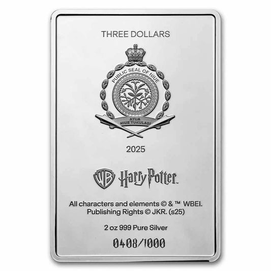 2025 Agoro Harry Potter and the Chamber of Secrets 2 oz Colorized Silver Coin