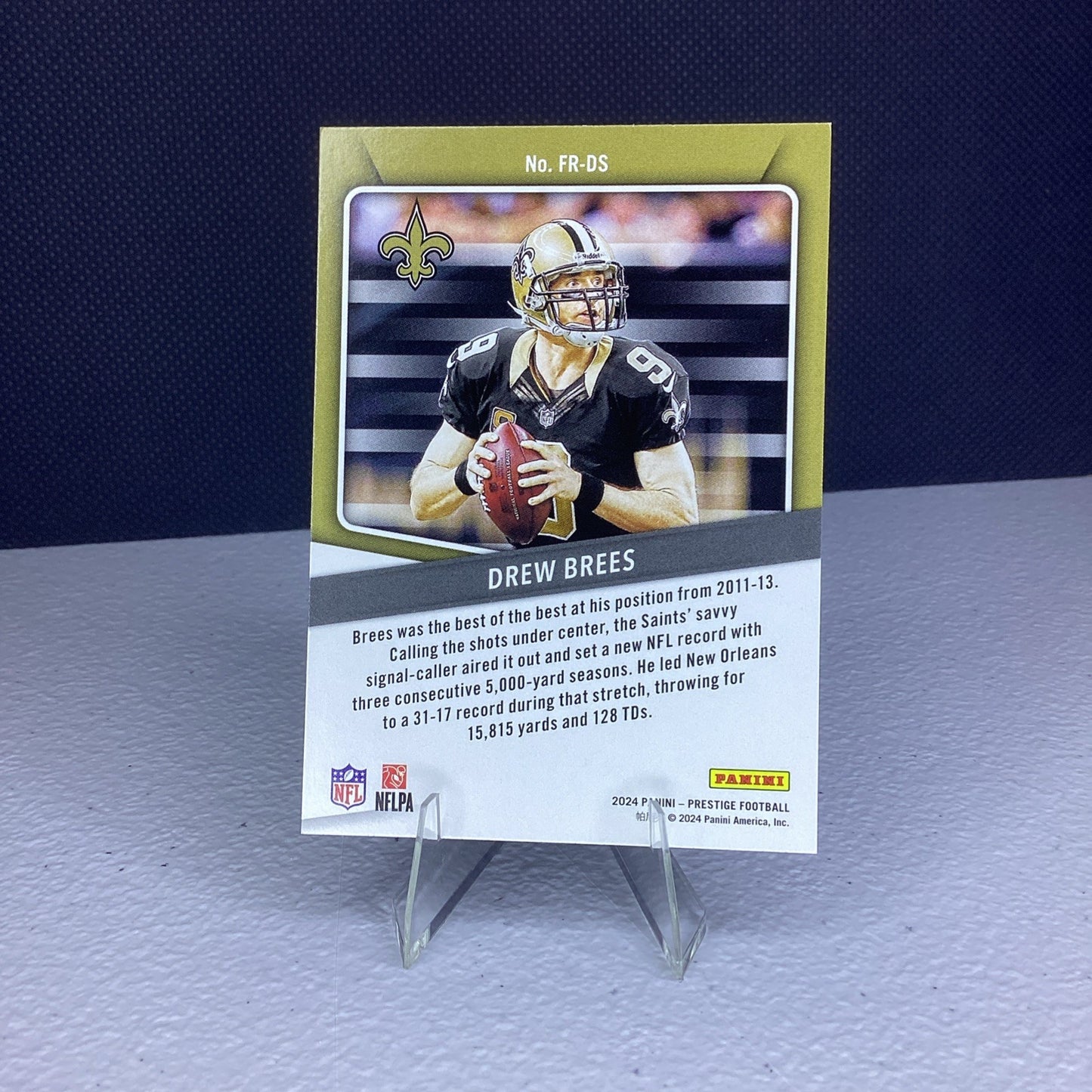 2024 Prestige - Drew Brees - New Orleans Saints - For the Record - #FR-DS