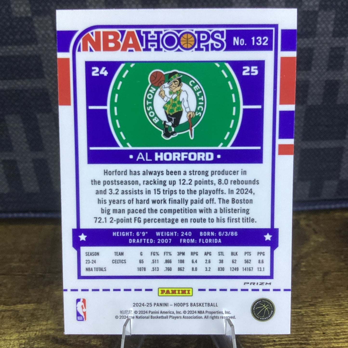 2024-25 Panini Nba Hoops - Al Horford #132 Premium Winter Purple