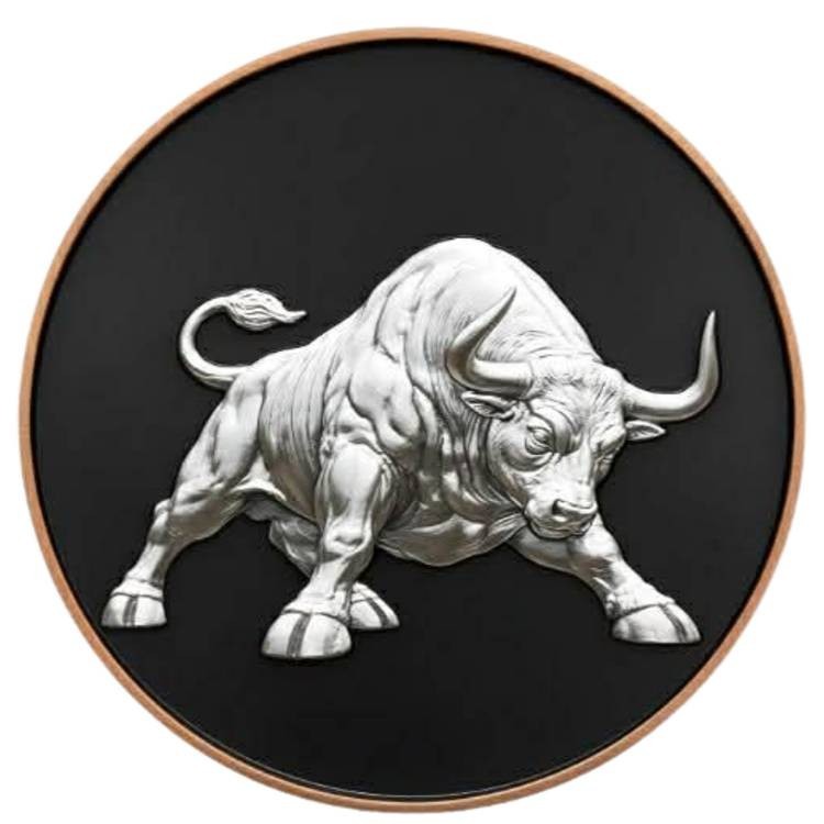 2026 Rogue Island Mint Premium Bull & Bear HR Enameled 1 oz Copper Round