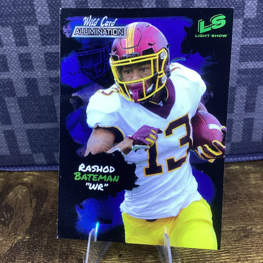 2021 Wild Card Alumination Light Show Blue Rashod Bateman #LS17 Rookie RC