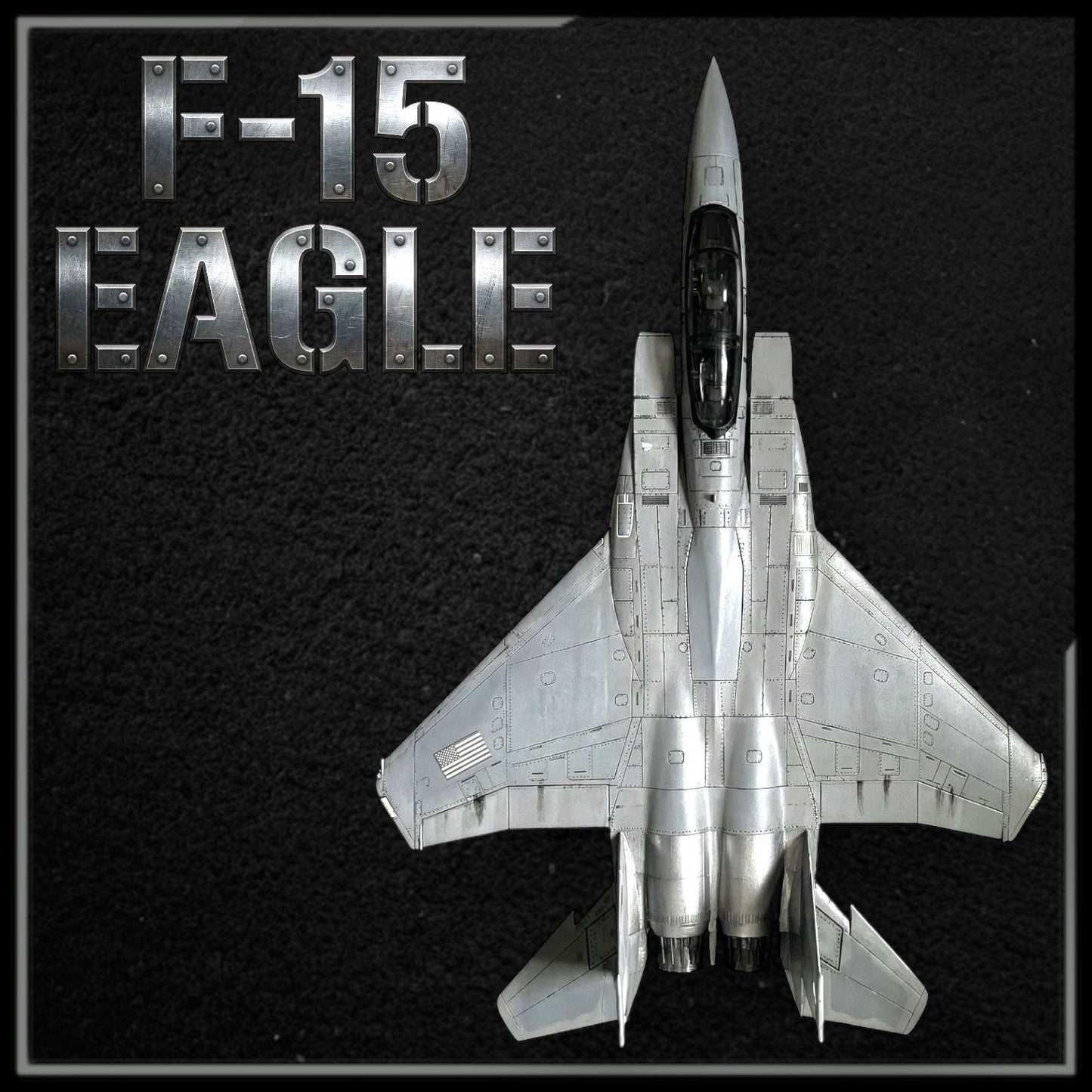 USA F-15 Eagle Jet Shaped Colorized 1 Copper Medal