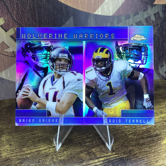 2001 Topps Chrome Refractor Wolverine Warriors Griese, Terrell Card #TC7