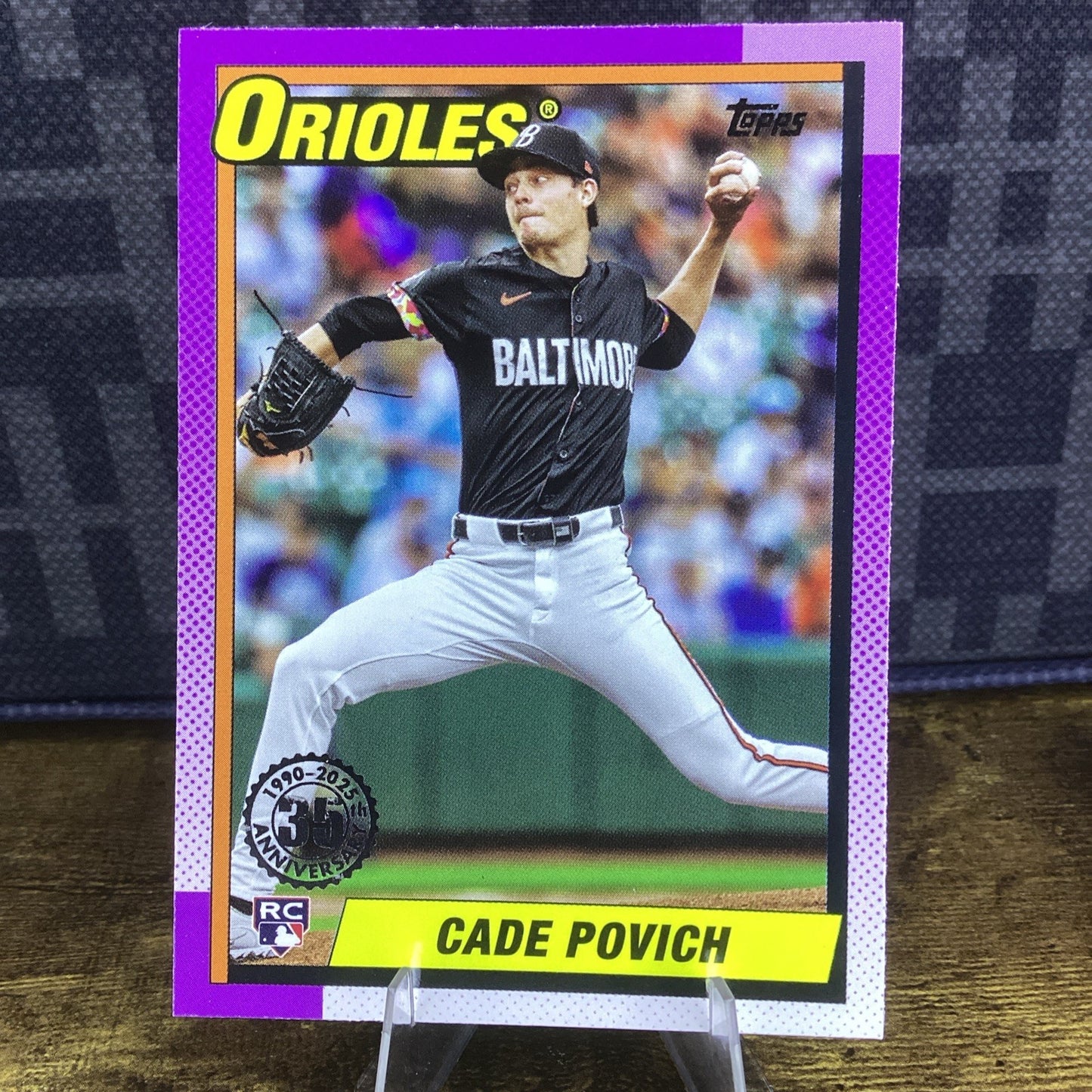 2025 Topps Series 1 1990 Insert #T90-69 Cade Povich RC Baltimore Orioles
