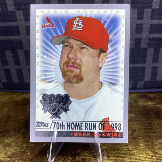MARK MCGWIRE 2000 Topps MAGIC MOMENTS Insert 70th HOME RUN MLB Cardinals