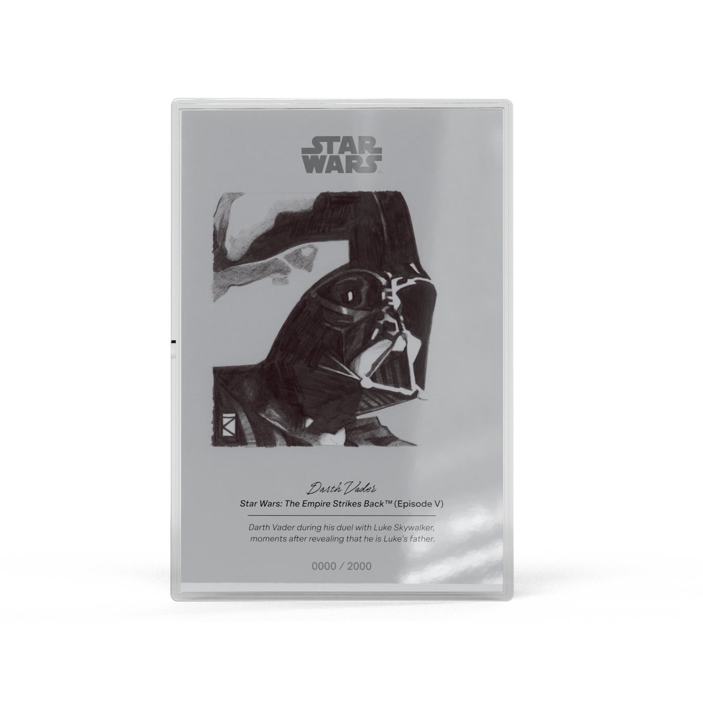 2026 Agoro Niue Star Wars™ Sketch Art - Darth Vader™ 5g .999 Silver Foil NEW