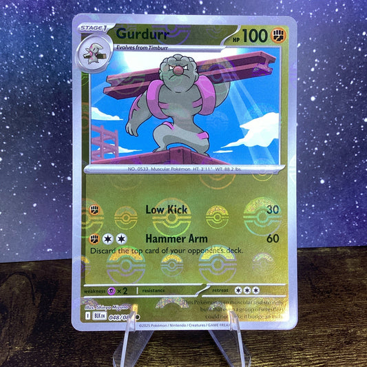 Gurdurr - (Poke Ball Pattern) 048/086: Black Bolt Holo (ENGLISH)