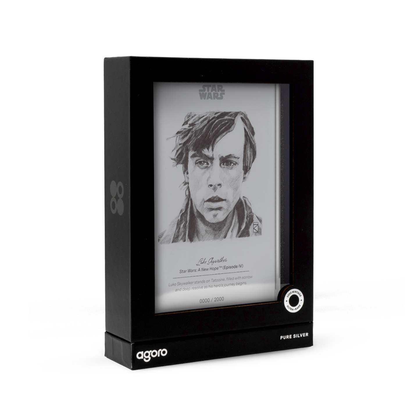 2026 Agoro Niue Star Wars™ Sketch Art - Luke Skywalker™ 5g .999 Silver Foil New