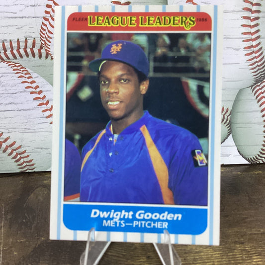 1986 Fleer Major League Leaders - Dwight Gooden #16 - Mets