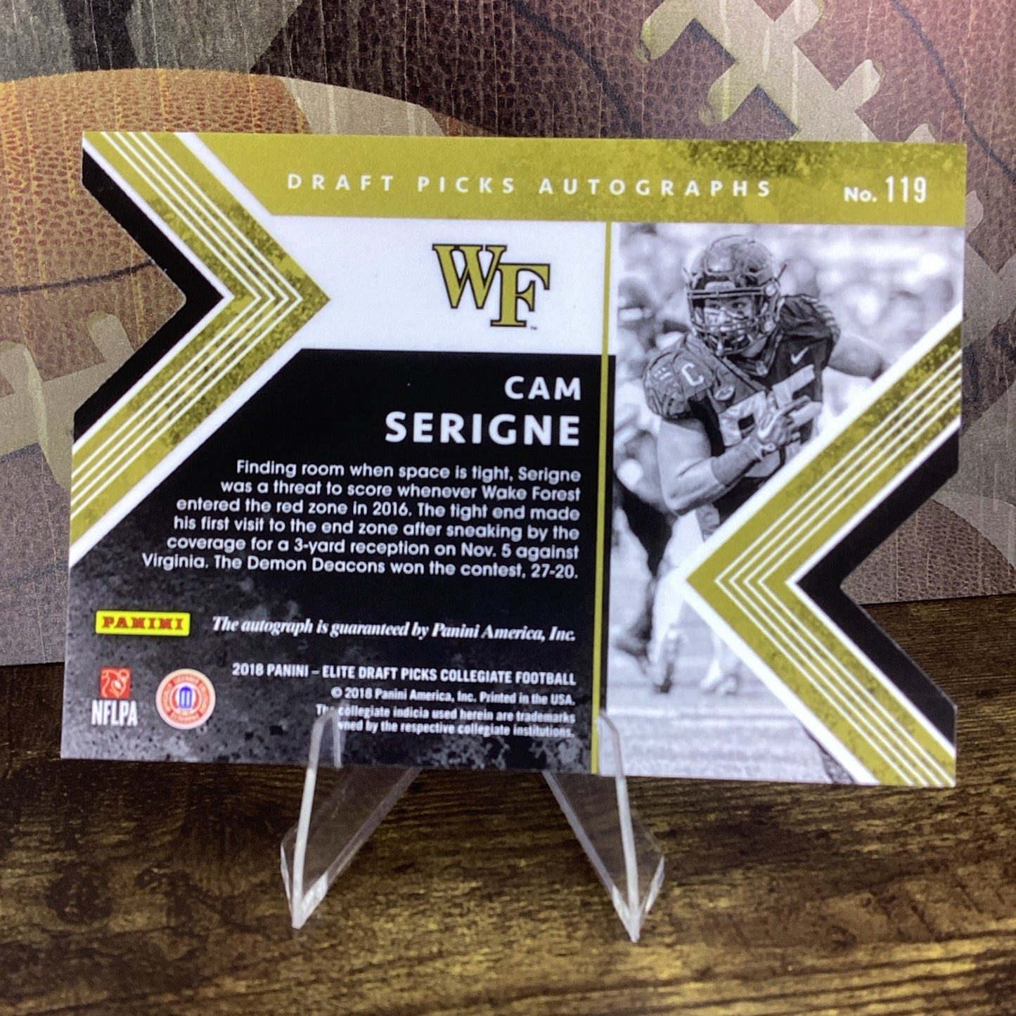 2018 Elite Draft Picks Cam Serigne RC #119 Status Red Rookie Auto #'d 11/49 N1