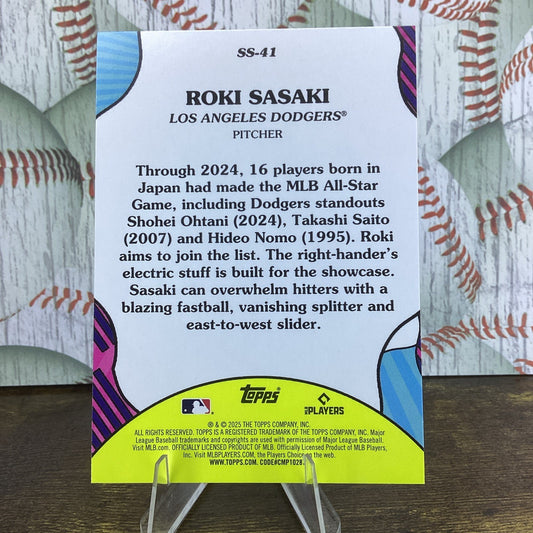 2025 Top Series 2 Roki Sasaki Summer Superstars LA Dodgers RC