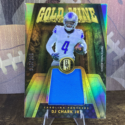 2023 Panini Gold Standard Football DJ Clark Jr. Gold Mine Patch 005/299 Panthers
