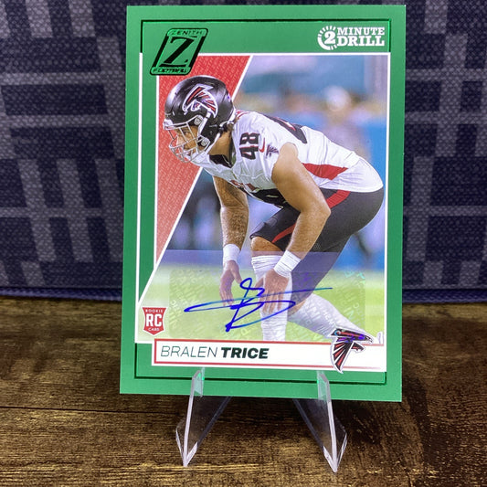 2024 Zenith Bralen Trice 2 Minute Drill Auto RC #112 | Atlanta Falcons