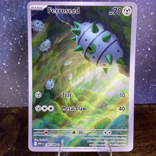Pokemon TCG - Ferroseed - 148/086 - Illustration Rare Full Art - SV: White Flare