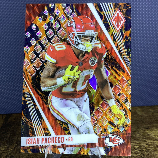 Isiah Pacheco 2023 Panini Phoenix Lava /150 #56 Kansas City Chiefs