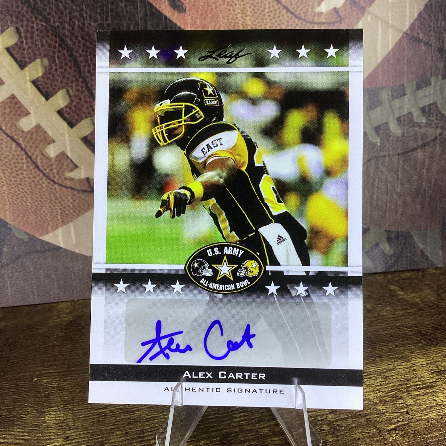 ALEX CARTER Stanford Cardinals / Detroit Lions - 2012 Leaf Army  AUTOGRAPH RC