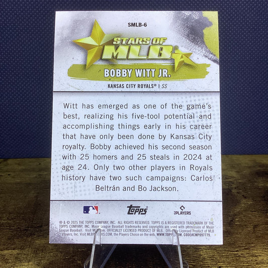 2025 Topps 2025 Topps Series One Stars of MLB  Bobby Witt Jr. Insert