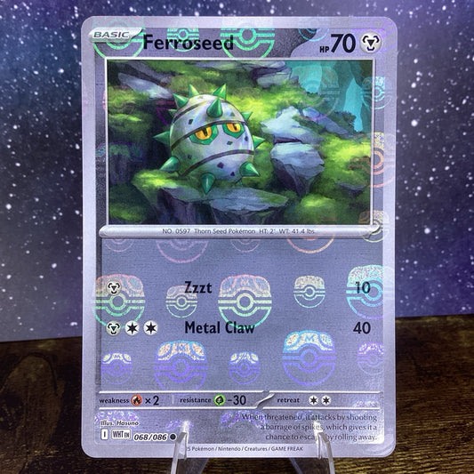 Ferroseed Master Ball 063/086 English Pokemon Card White Flare - NM