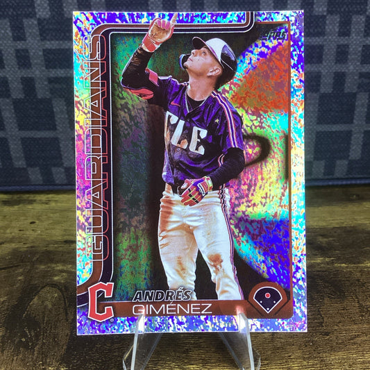 2025 Topps Series 1 Baseball Andres Gimenez #270 Holo Foil Cleveland Guardians