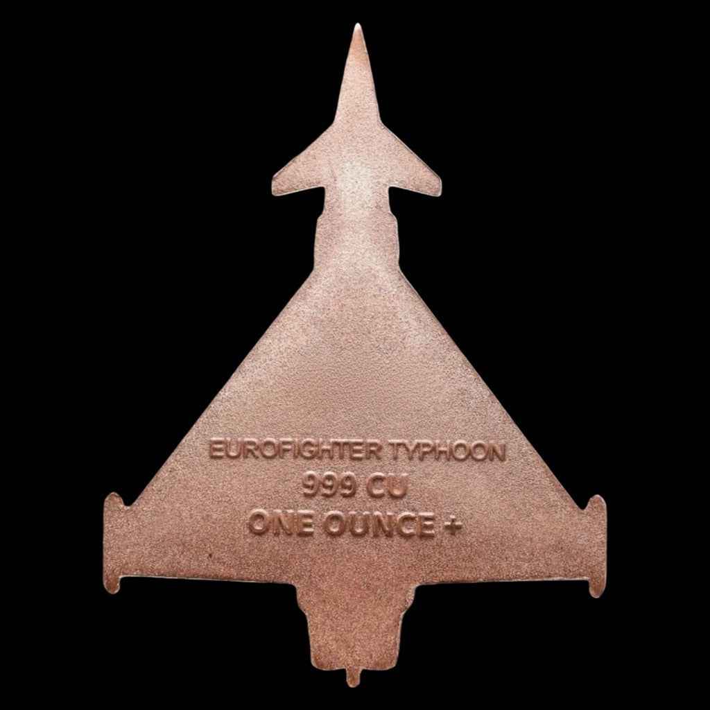 Eurofighter Typhoon Shaped Colorized 1 ozCopper Medal