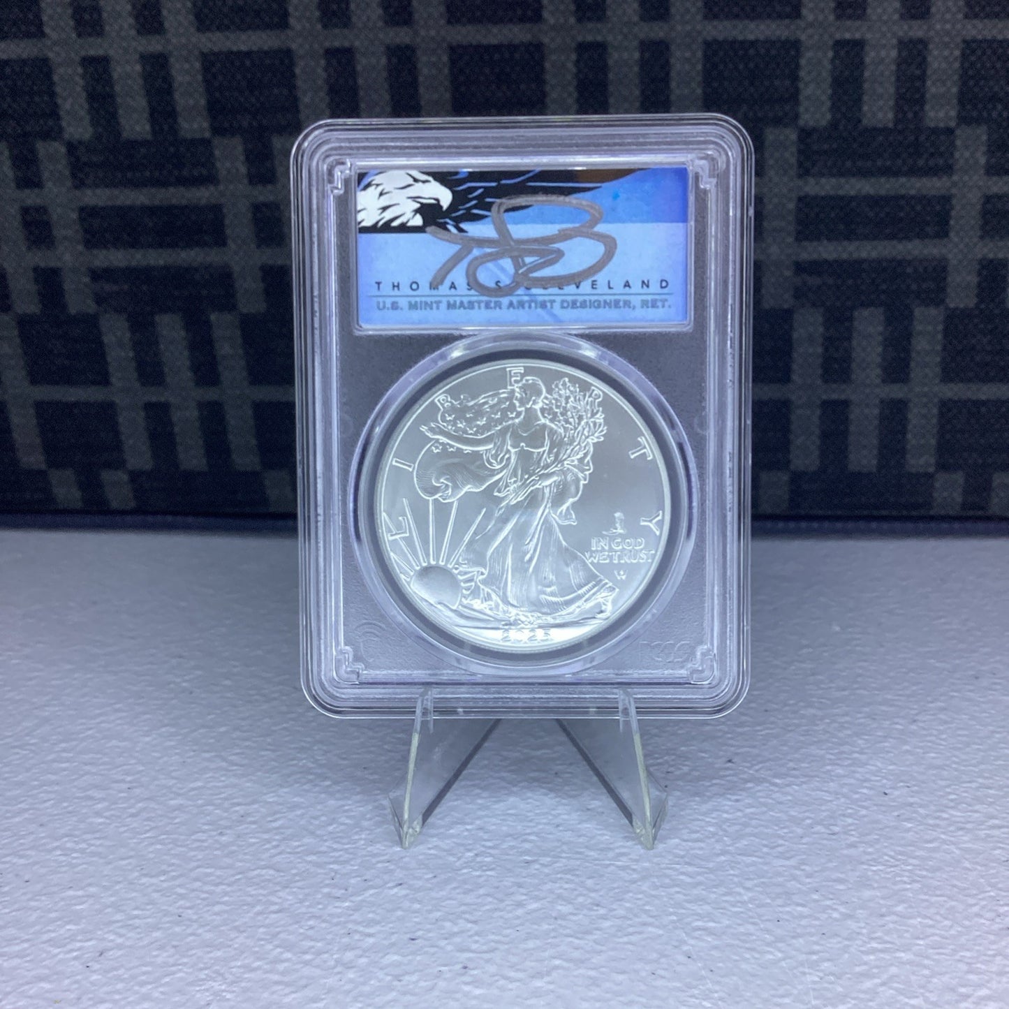 2025-(P) ASE Eagle Privy MS70 PCGS 1 of First 50000 Issued T Cleveland blue