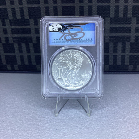 2025-(P) ASE Eagle Privy MS70 PCGS 1 of First 50000 Issued T Cleveland blue