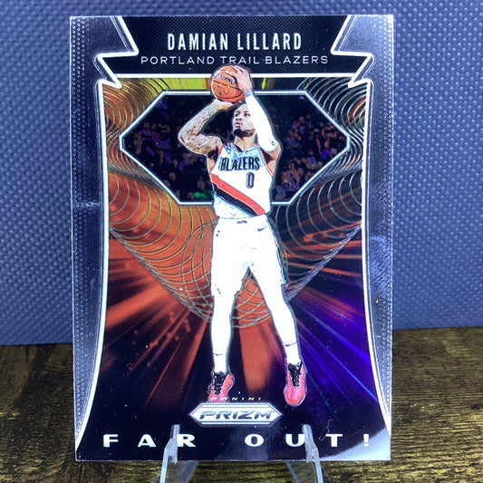 2019-20 Panini Prizm Far Out! Silver Prizm Damian Lillard #15