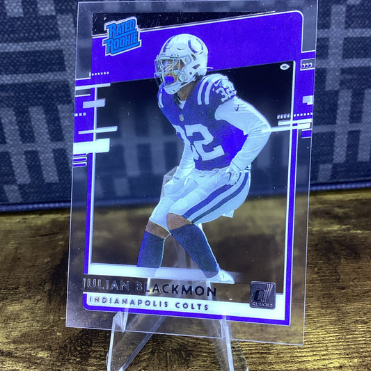 2020 Julian Blackmon Panini Chronicles Clearly Donruss Rated Rookie Card RC