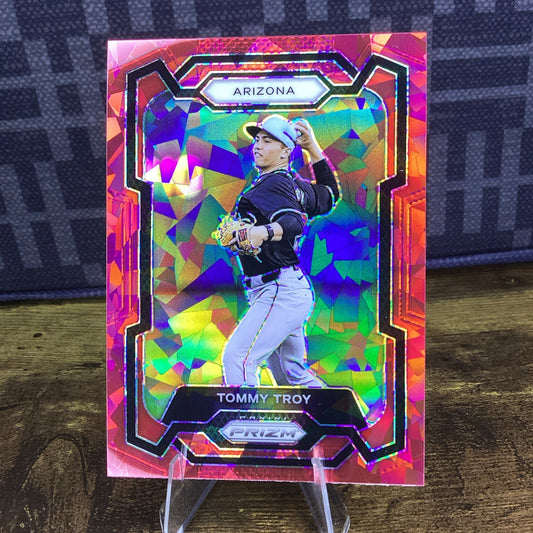 2024 Panini Prizm Tommy Troy #164 Red Ice Prizm Parallel Arizona Diamondbacks