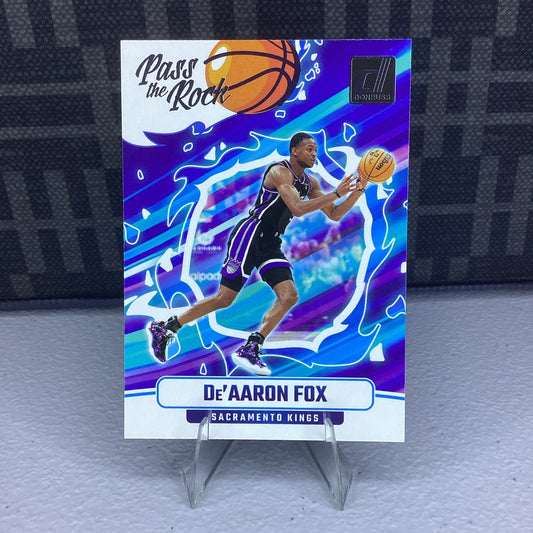 2024-25 Panini NBA Donruss Edition Pass The Rock Insert SP De'Aaron Fox