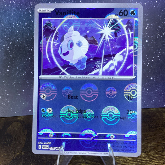 Vanillite Poke Ball Reverse Holo 027/086 White Flare Pokemon ENGLISH